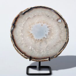 Agaat schijf op standaard