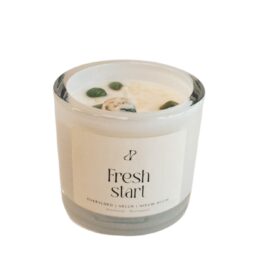 Edelsteenkaars | Boomagaat & Groene aventurijn | Fresh start