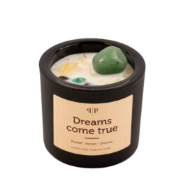 Edelsteenkaars | Amazoniet, Bronziet, Citrien & Groene kwarts | Dreams come true