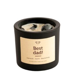 Edelsteenkaars | Hamatiet & Obsidiaan | Best dad!