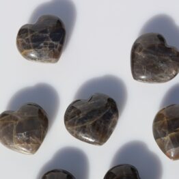 Maansteen hartje | Zwart