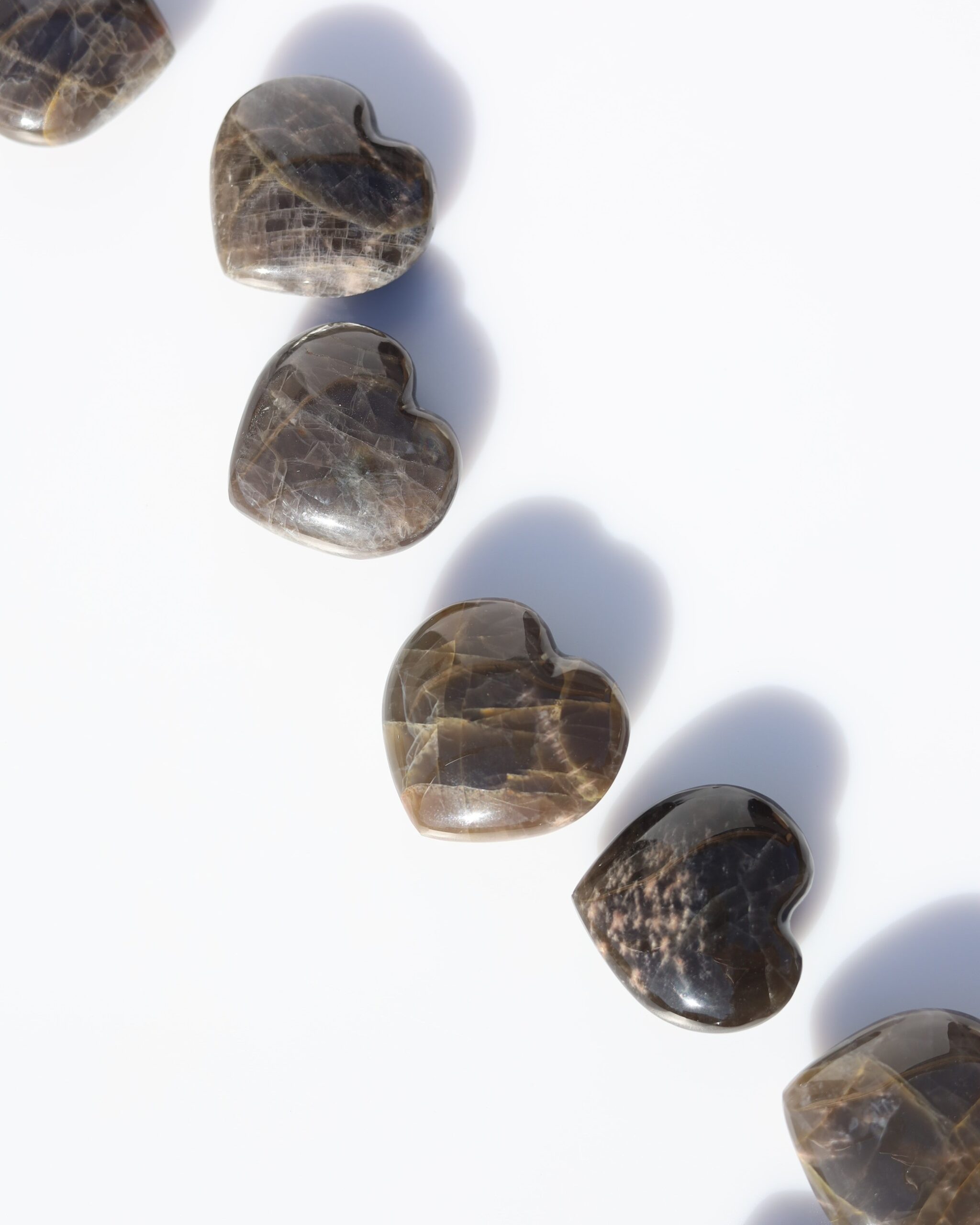 Maansteen hartje | Zwart - Afbeelding 2