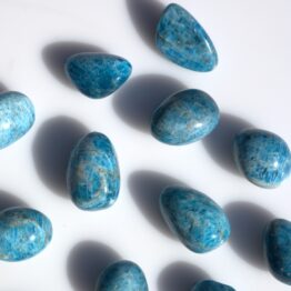 Apatiet trommelsteen | Blauw